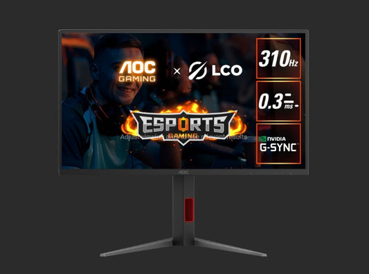 AOC 24.5' Fast IPS,1920 Ã— 1080 FHD, 310Hz, 0.3ms, HDR400, HAS Stand, G-sync Compatible Gaming Monitor