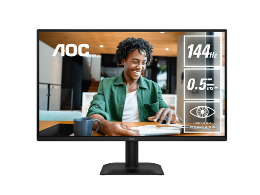 AOC 27E40L,27' IPS,FHD 1920x1080@144Hz,4ms/0.5ms,300cd/m²,1500:1,HDMI+DP,178°,VE