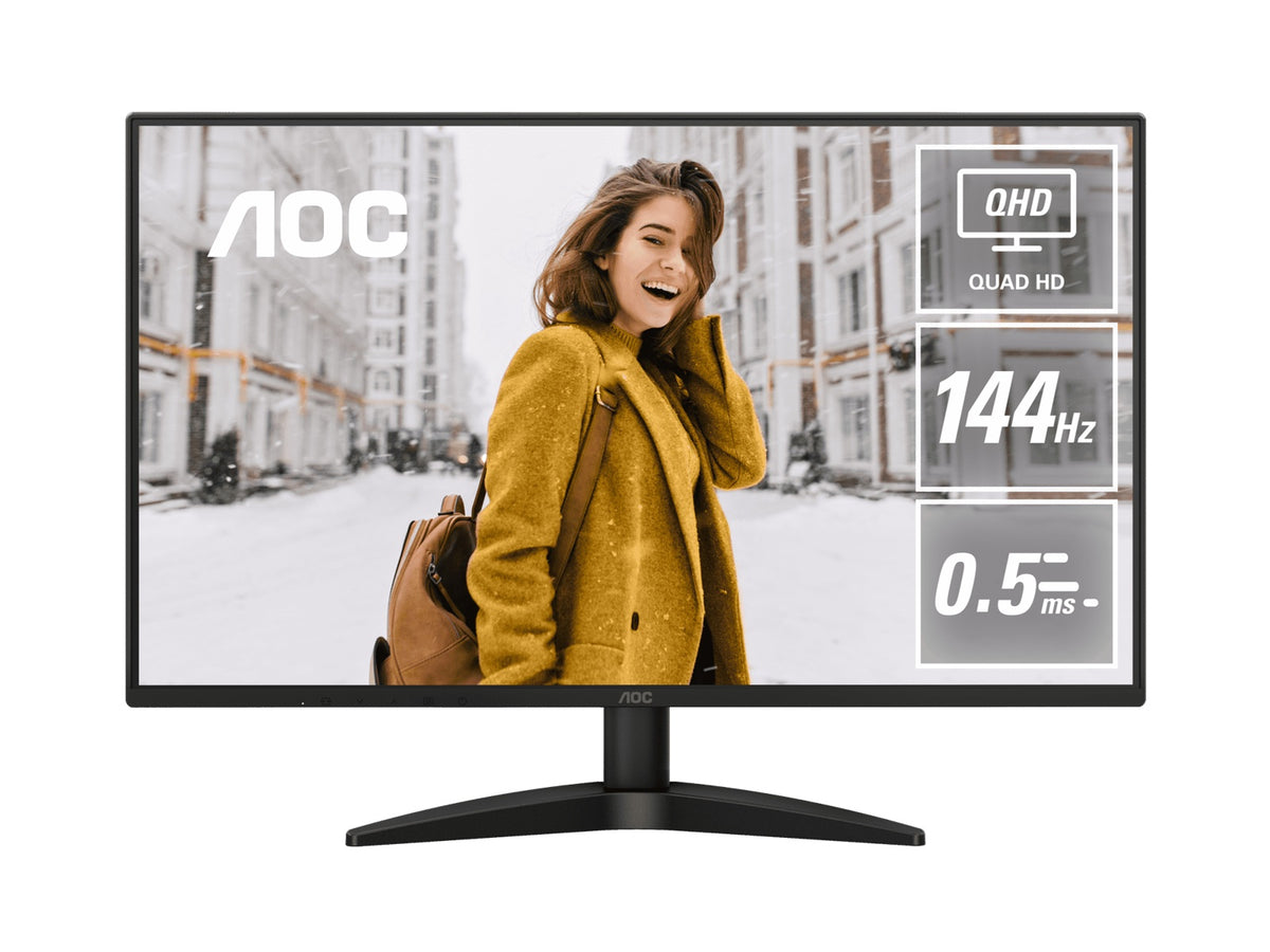 AOC Q27B36X,27' IPS,QHD 2560x1440@144Hz,0.5ms/4ms,300cd/m²,1500:1,HDMI 2.0+DP
