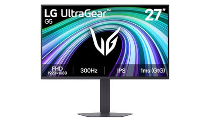 LG 27' UltraGear IPS Full HD 300Hz Monitor, 1920×1080, 1ms GtG, HDR10, sRGB