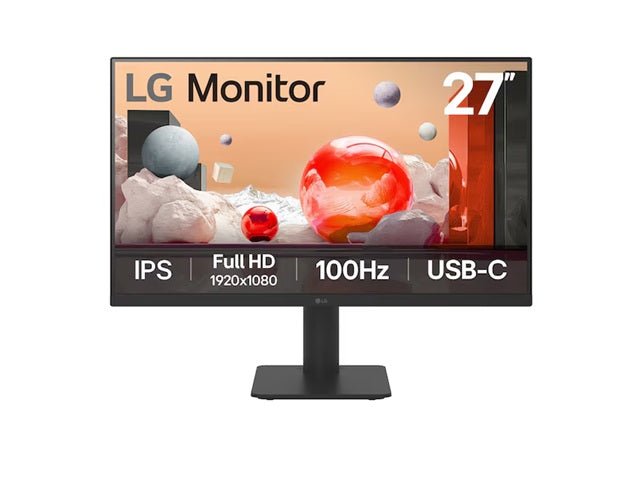 LG 27' IPS Full HD 100Hz Monitor, 1920x1080, 3-side Virtually Borderless