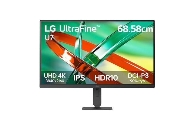 LG 27' UHD 4K IPS Monitor, 3840x2160, 3-side Virtually Borderless, DCI-P3 90%