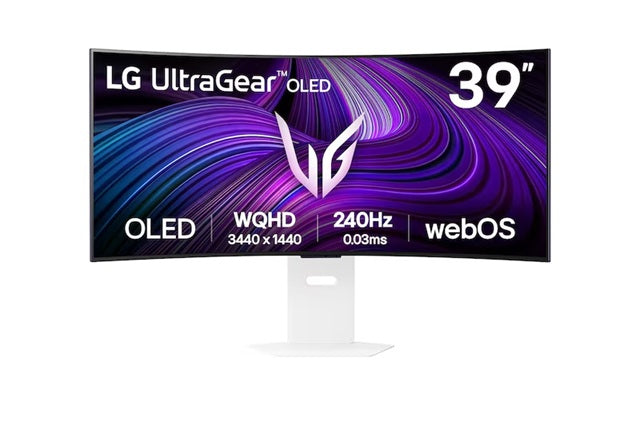 LG 39' UltraGear OLED 240Hz WQHD Curved Smart Gaming Monitor, 3440×1440