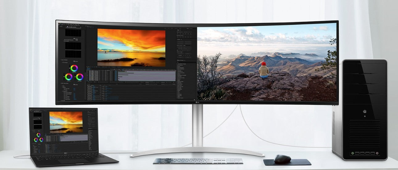 LG 49' 32:9 UltraWide Dual QHD Nano IPSâ„¢ 5120x1440 Curved -USB C, HDMI, DP, HDR400, USB-C (90w PD) Height Adjus, Speaker, Professional Monitor (LS)