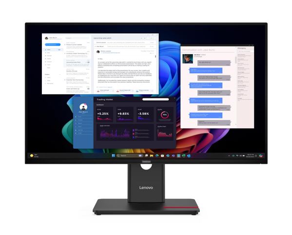 LENOVO ThinkVision T27UD-40 27' UHD USB-C Dock Monitor 4K 3840x2160 16:9 Height