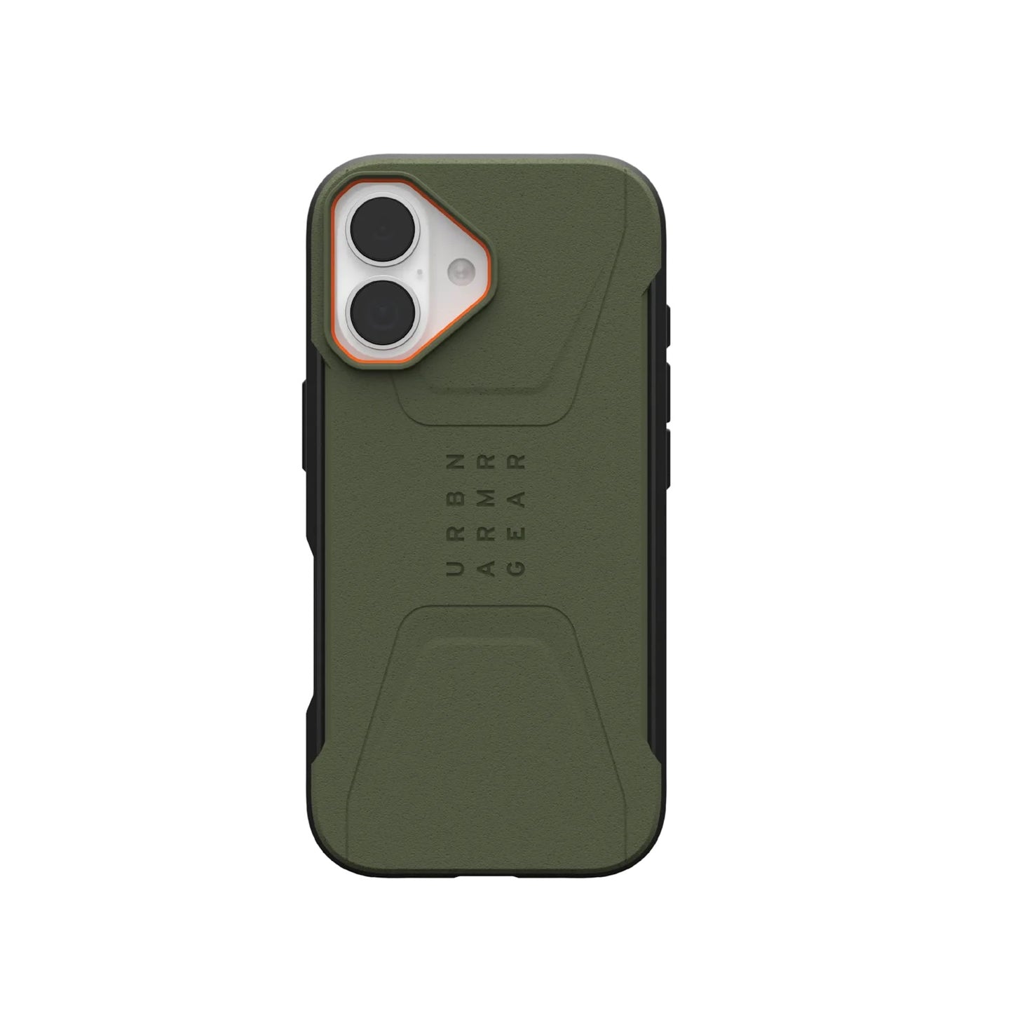 UAG Civilian Magsafe Apple iPhone 17 (6.3') Rugged Case - Olive/Orange (114547117297), 20ft. Drop Protection (6M), Raised Screen, 10 Years Warranty