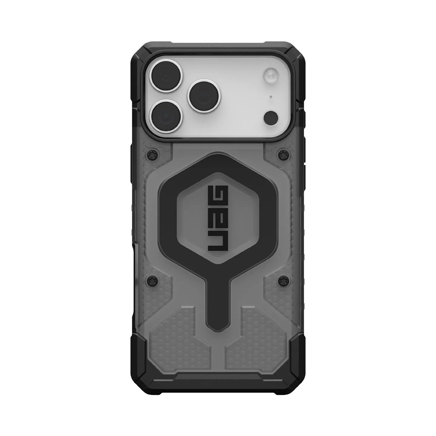 UAG Pathfinder Clear MagSafe Apple iPhone 17 Pro Max (6.9') Rugged Case - Ash/Black (114552113140), 18ft. Drop Protection (5.4M), 10 Years Warranty