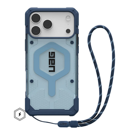 UAG Pathfinder Clear MagSafe Apple iPhone 17 Pro Max (6.9') Rugged Case + Blues Lanyard - Blues (1145521BV03), Lightweight, 10 Years Warranty
