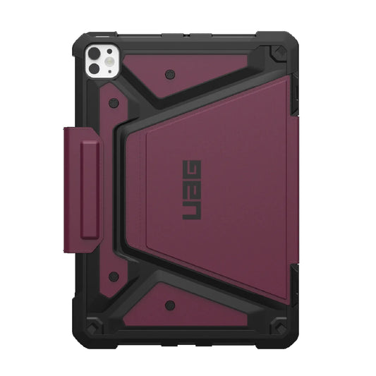 UAG Metropolis SE Apple iPad Pro M4 (11') (5th Gen) Folio Rugged Case - Bordeaux (124475119049), DROP+ Military Standard, 10 Years Warranty