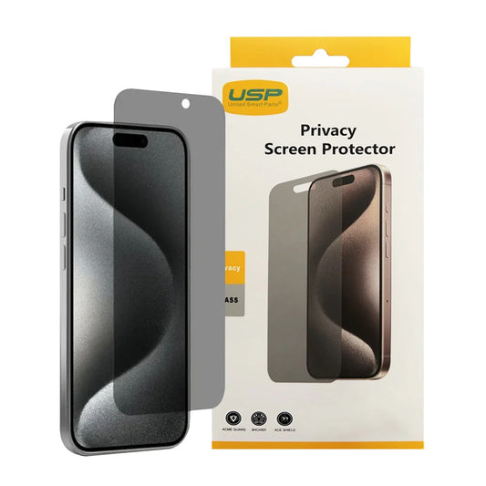 USP Apple iPhone 16 / iPhone 15 Pro / iPhone 15 (6.1') Privacy Screen Protector