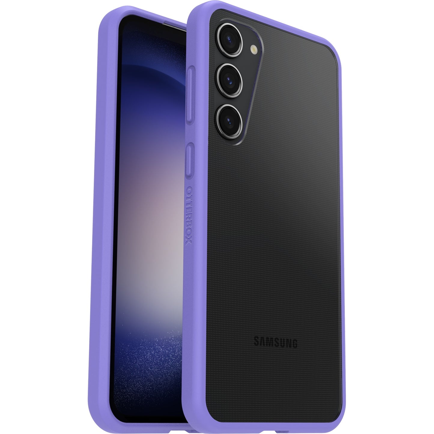 OtterBox React Samsung Galaxy S23+ 5G (6.6') Case Purplexing (Purple) - (77-91307), Antimicrobial, DROP+ Military Standard, Hard Case,7 Years Warranty