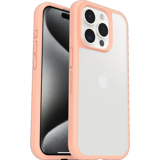 OtterBox React Apple iPhone 15 Pro (6.1') Case Peach Perfect (Peach) - (77-92764), Antimicrobial, DROP+ Military Standard, Hard Case,7 Years Warranty