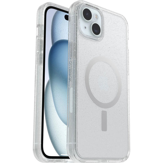 OtterBox Symmetry+ MagSafe Apple iPhone 15 Plus / iPhone 14 Plus (6.7') Case Stardust (Clear Glitter) - (77-93061), DROP+ 3X Military,7 Years Warranty