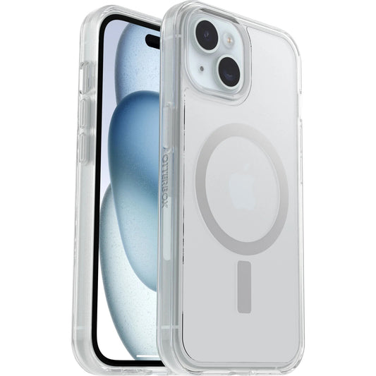 OtterBox Symmetry MagSafe Apple iPhone 16e / iPhone 15 / iPhone 14 / iPhone 13 (6.1') Case Clear - (77-93109), Ultra-Sleek, 7 Years Warranty