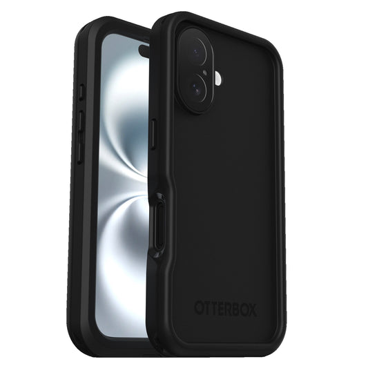 OtterBox FRE MagSafe Apple iPhone 16 (6.1') Case Black - (77-96144), DROP+ 5X Military Standard,2M IP68,Built-In Screen Protector, 7 Years Warranty