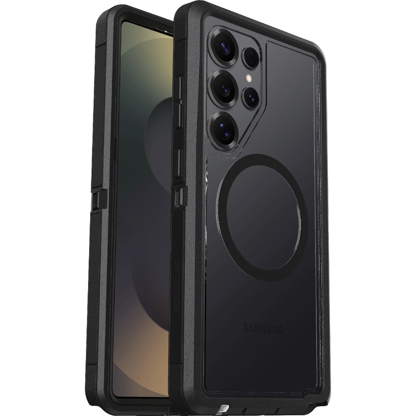 OtterBox Defender XT Clear Magnet Samsung Galaxy S25 Ultra 5G (6.9') Case Dark Side Clear/Black-(77-97584),DROP+ 7X Military Standard,7 Years Warranty