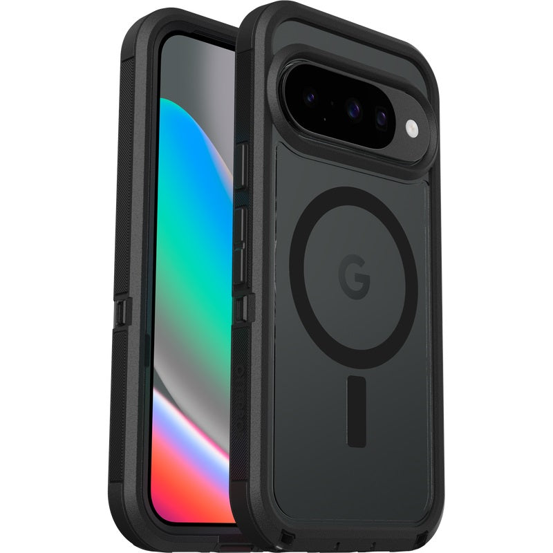 OtterBox Defender Pro XT Clear Magnets Google Pixel 10/Pixel 10 Pro Dark Side Case - Black- No Retail Packaging-(77-98260), 7 Years Warranty