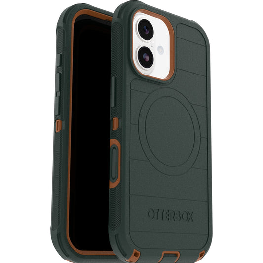 OtterBox Defender Pro MagSafe Apple iPhone 17 (6.3') Case Green Intrigue - (77-98362), DROP+ 7X Military Standard, Tri-Layer, 7 Years Warranty