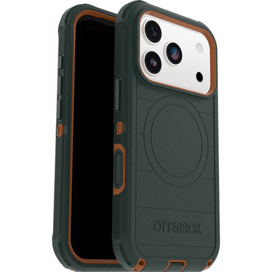 OtterBox Defender Pro MagSafe Apple iPhone 17 Pro (6.3') Case Green Intrigue - (77-98388), DROP+ 7X Military Standard, Tri-Layer, 7 Years Warranty