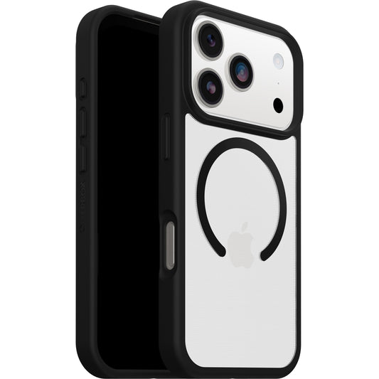 OtterBox React MagSafe Apple iPhone 17 Pro Max (6.9') Case Black Crystal (Clear/Black) - (77-98651), DROP+ Military Standard, 7 Years Warranty
