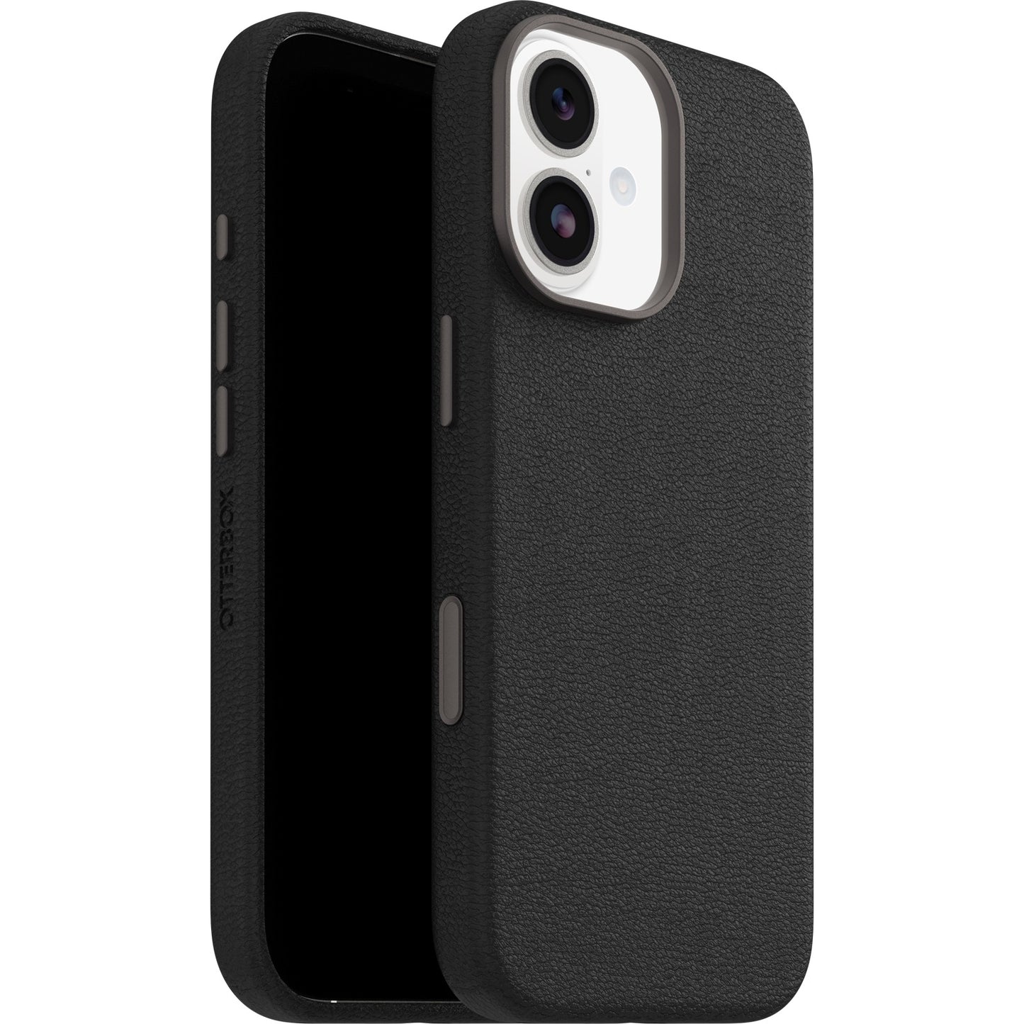 OtterBox Symmetry Cactus Leather MagSafe Apple iPhone 17 (6.3') Case Noir Ash (Black) - (77-99013), DROP+ 3X Military Standard, 7 Years Warranty
