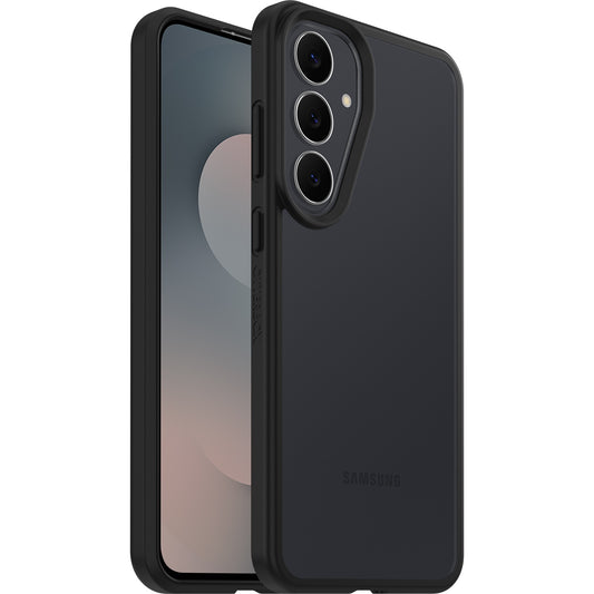 OtterBox React Samsung Galaxy S25 FE 5G (6.7') Case Black Crystal (Clear/Black) - (77-99264), DROP+ Military Standard, Raised Edges, 7 Years Warranty