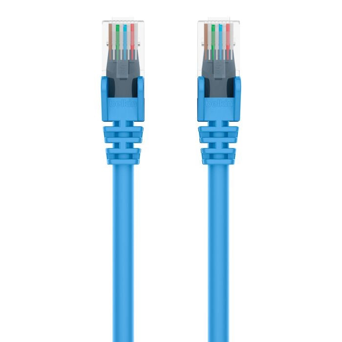 Belkin Cat6 Network Cables (2M) - Blue (A3L980bt02MBLUS), Gold Plated Connector, Snagless Prevents Breaking & Cracking, 2 Years Warranty