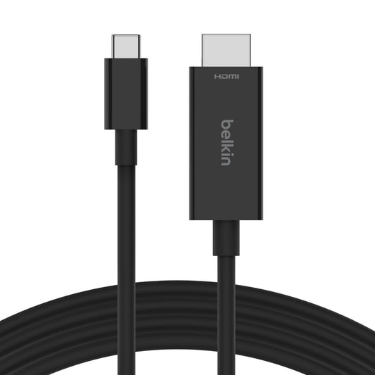 Belkin Connect USB-C™ to HDMI Cable (2M) - Black (AVC012bt2MBK), 8K at 60Hz and 4K at 120Khz, Supports (HDR10+), Plug and Play, 2 Years Warranty