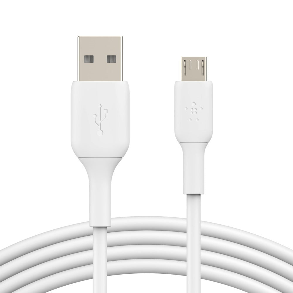 Belkin BoostCharge Micro-USB to USB-A Cable (1M) - White (CAB005bt1MWH), 7.5W, 480Mbps, 25K+ Bends, USB-IF Certified, 2 Years Warranty