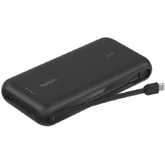 Belkin BoostChargeÂ Power Bank 20K With Integrated Cable - Black(BPB024FQBK),30W, 1xUSB-A,2x USB-A,Integrated USB-C cable, CEW$ 2,500, 2 Years Warranty