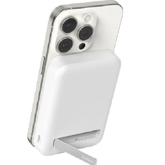 Belkin BoostCharge Pro Magnetic Power Bank 8K With Qi2 - White (BPD007btWH),15W,2xUSB-C,1M USB-C to USB-C Cable,Overcharge Protection,2 Years Warranty