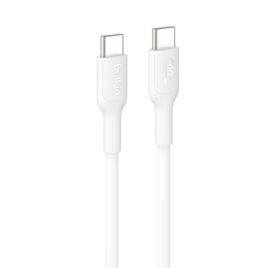 Belkin BoostCharge USB-C to USB-C Cable (2M) - White (CAB004bt1MBK), 3A/60W