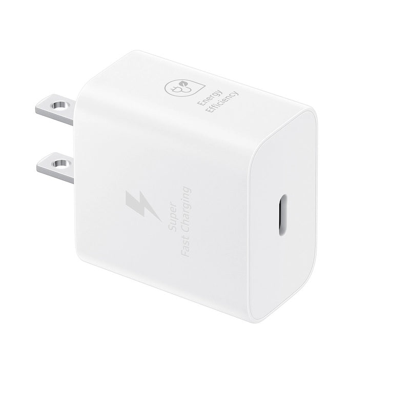 Samsung 25W GaN USB-C Fast Wall Charger - White(EP-T2510NWEGAU),1x USB-C,Supports up to 25W,Compact & Travel-Ready,1 Year Warranty