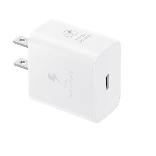 Samsung 25W GaN USB-C Fast Wall Charger - White(EP-T2510NWEGAU),1x USB-C,Supports up to 25W,Compact & Travel-Ready,1 Year Warranty