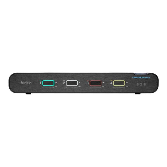 Belkin Universal 2nd Gen Secure KVM Switch, 4-Port Single Head w/ CAC - Black