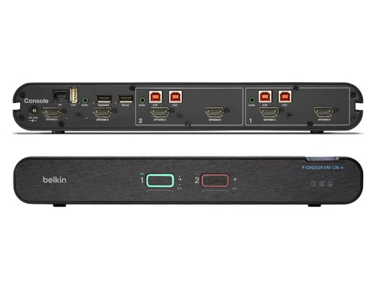 Belkin Universal 2nd Gen Secure KVM Switch, 2-Port Dual Head w/CAC - Belkin (F1DN202KVM-UN-4)