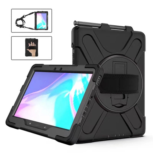 USP Rugged Samsung Galaxy Tab Active5 Pro/Tab Active4 Pro/Tab Active Pro (10.1') Case Black - Built-in-Kickstand,Adjustable Hand Strap, Shoulder Strap