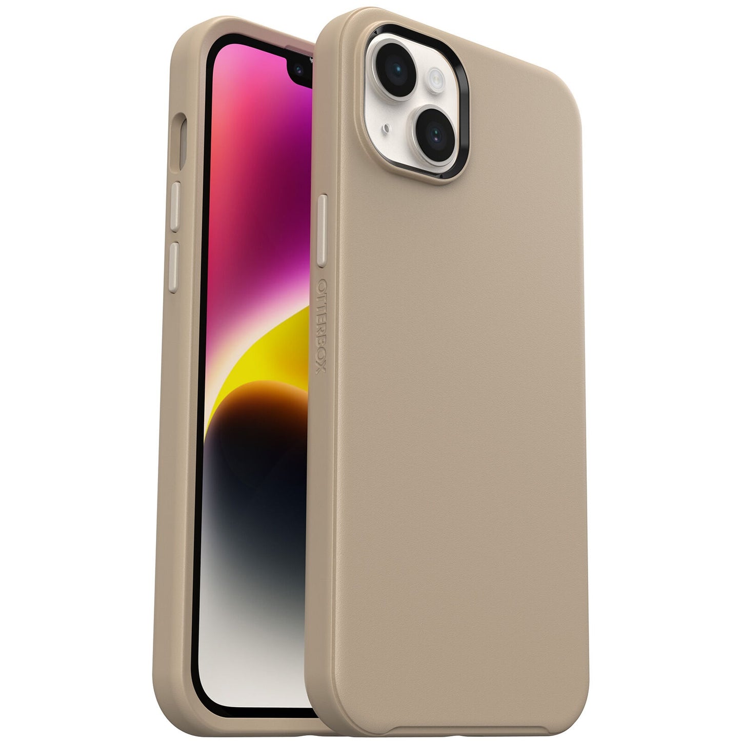 OtterBox Symmetry Apple iPhone 14 Plus Case Don't Even Chai (Brown) - (77-8847), DROP+ 3X Military Standard, Ultra-Sleek,7 Years Warranty