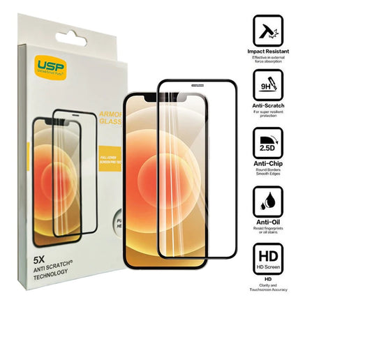 USP Apple iPhone 12 Pro / iPhone 12 (6.1') Armor Glass Full Cover Screen