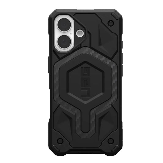 UAG Monarch Pro MagSafe Apple iPhone 16 (6.1') Rugged Case - Carbon Fiber (114458114242), 25ft. Drop Protection (7.6M), 10 Years Warranty