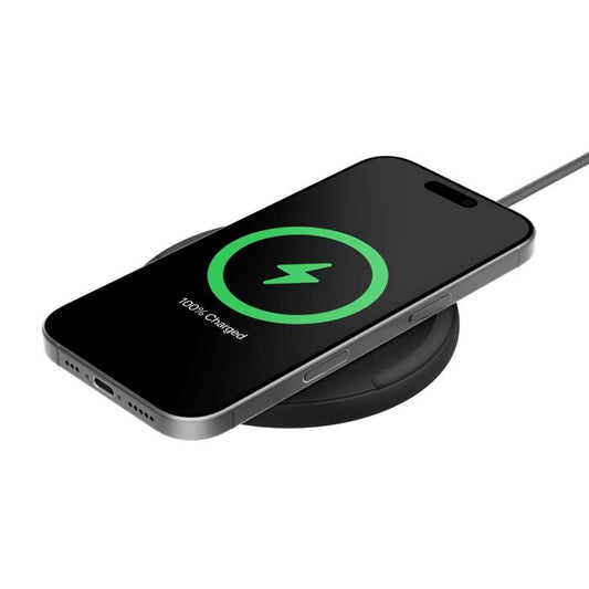 Belkin BoostCharge Wireless Charging Pad + USB-C to USB-C Cable (1.5M) - Black (WIA012fqBK), 15W, LED Indicator, Apple iPhone,Samsung.2 Years Warranty