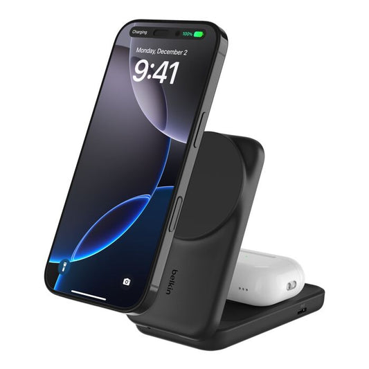 Belkin UltraCharge 2-in-1 Foldable Magnetic Charger w/ Qi2(25W)+USB-C Wall