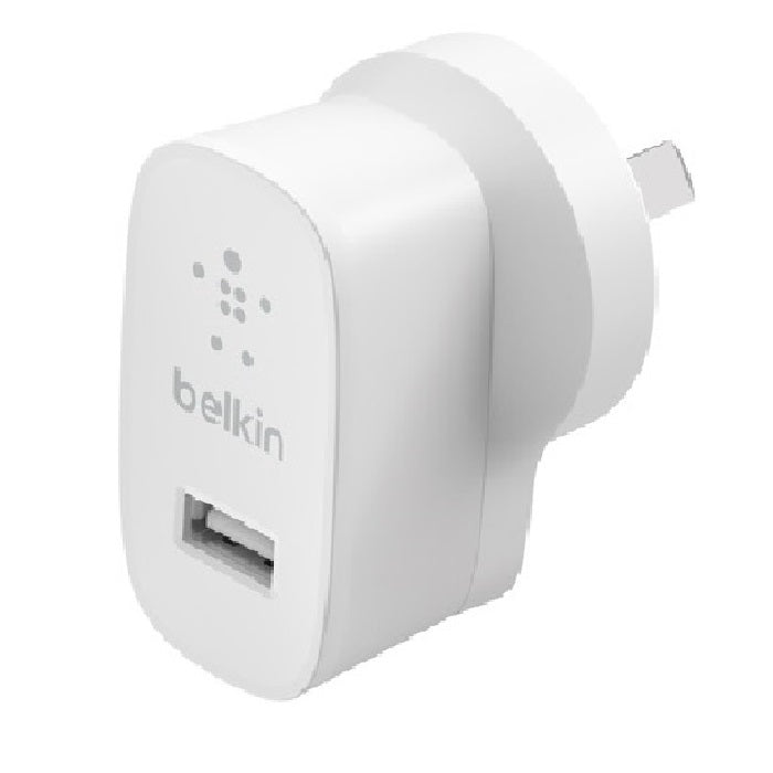 Belkin BoostCharge 12W USB-A Wall Charger - White (WCA002auWH), Portable & Powerful, Lightweight & Compact, Travel-Ready, 2 Years Warranty