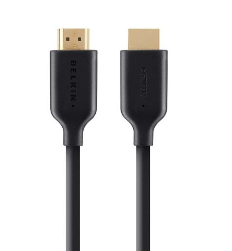 Belkin High Speed HDMI Cable With Ethernet 4K/Ultra HD Compatible (1M) - Black (F3Y021bt1M), 120Hz, 10.2Gbps Bandwidth, 2 Years Warranty
