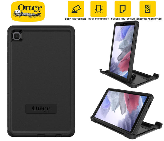 OtterBox Defender Samsung Galaxy Tab A7 Lite (8.7') Case Black - (77-83087), DROP+ 2X Military Standard, Built-in Screen Protection