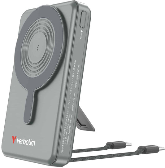 Verbatim Charge ’n’ Go 10,000mAh MagSafe-compatible Power Bank. 2 embedded