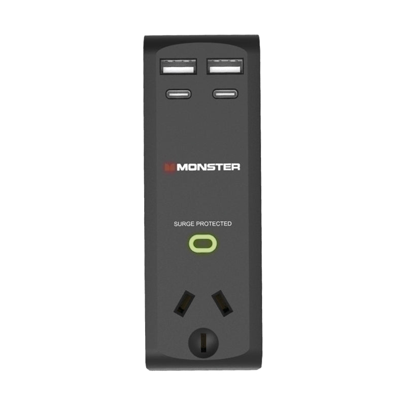 Monster 1-Port+USB 浪涌 黑色