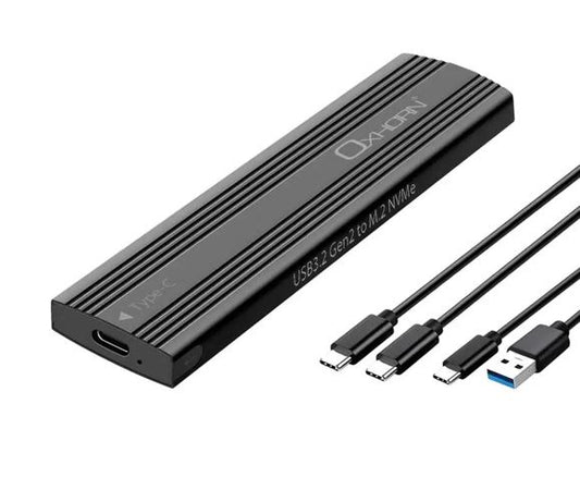 Just You PC Oxhorn USB C 3.2 Gen 2 M.2 NVMe NGFF Enclosure 10 Gbps B+M Key M.2