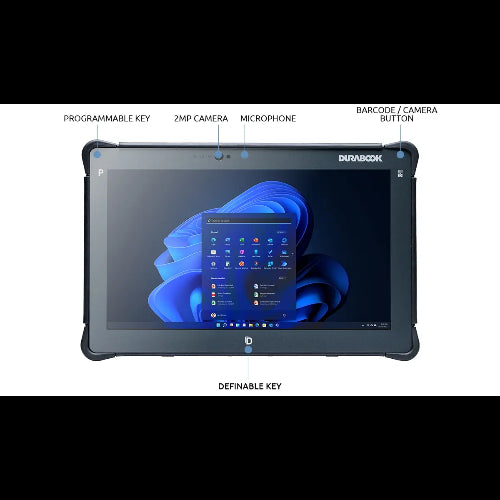 DURABOOK R11, 11.6' FHD, IntelÂ® Coreâ„¢ i5-1235U, Windows 11, 8GB RAM, 256GB PCIe SSD,Wi-Fi 6E, Bluetooth v5.3, 2MP Front Camera, 3 year Warranty