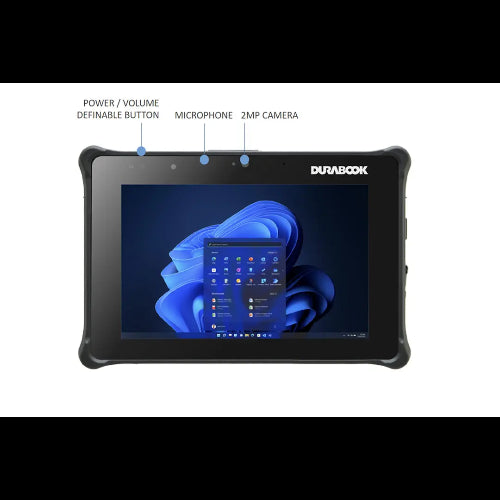 DURABOOK R8, 8' FHD, IntelÂ® Coreâ„¢ i5-1230U, Windows 11, 8GB RAM, 256GB PCIe SSD,Wi-Fi 6E, Bluetooth v5.3, 2MP Front Camera, 3 year Warranty